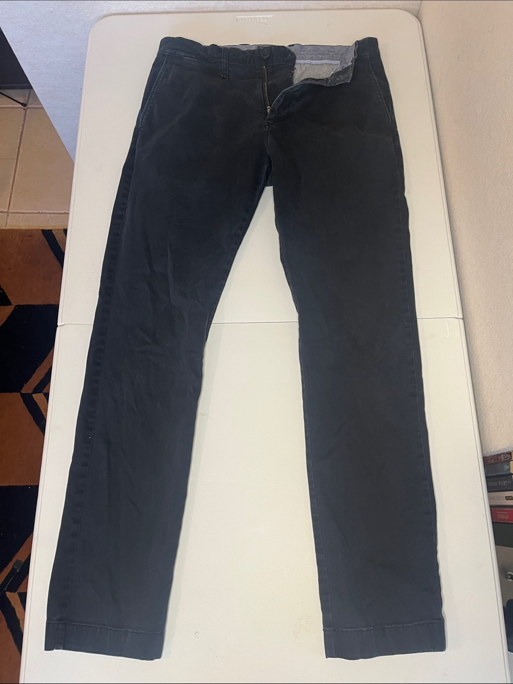 J. Crew Black 484 Slim Chinos
